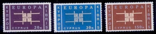 CYPRUS #229-31 1963 EUROPA MNH VF