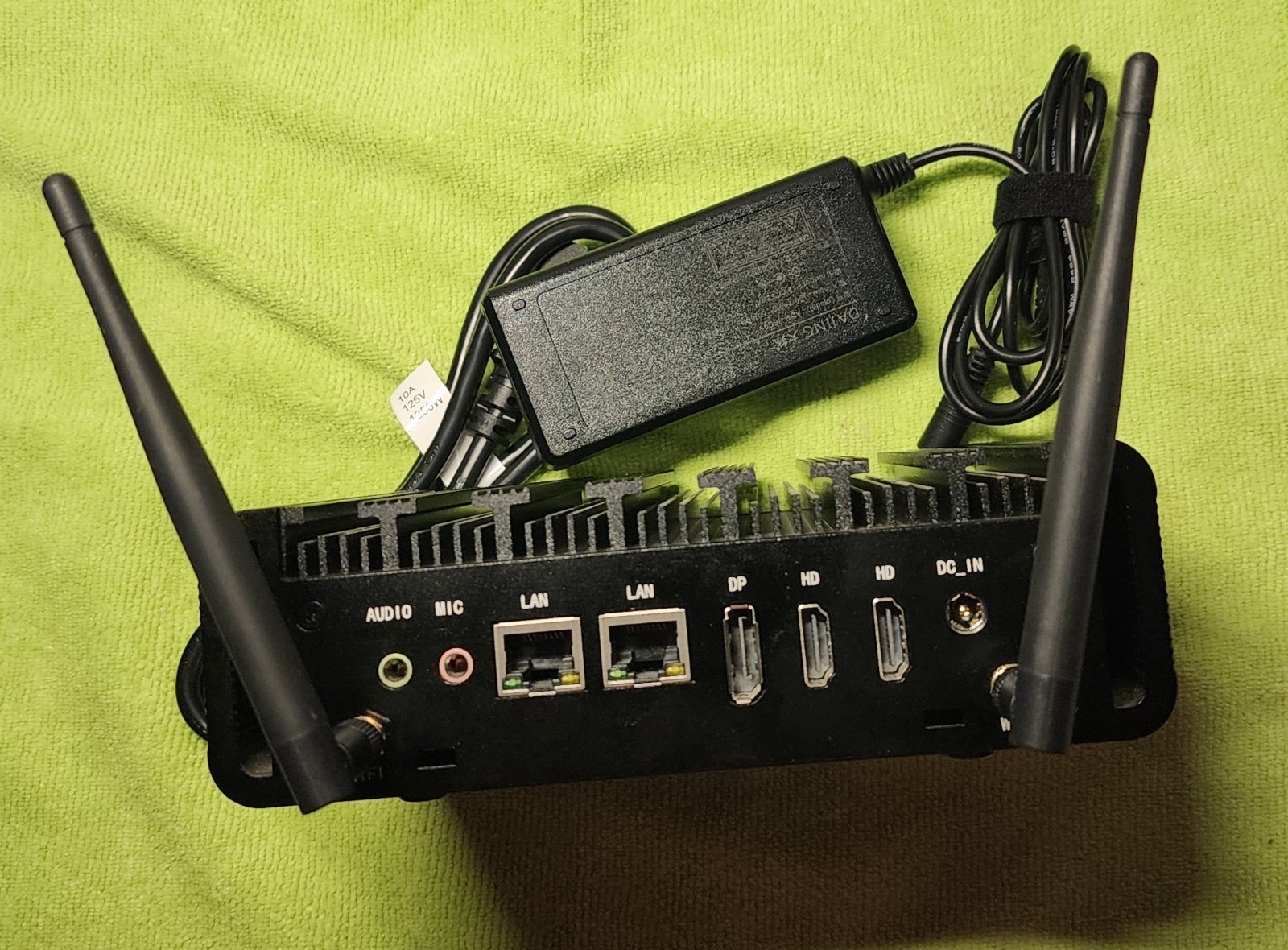 READ! AS-IS eGlobal 12th Gen Intel N100 Mini PC 2xRJ45 2xRS232 2xHDMI DP 4xUSB