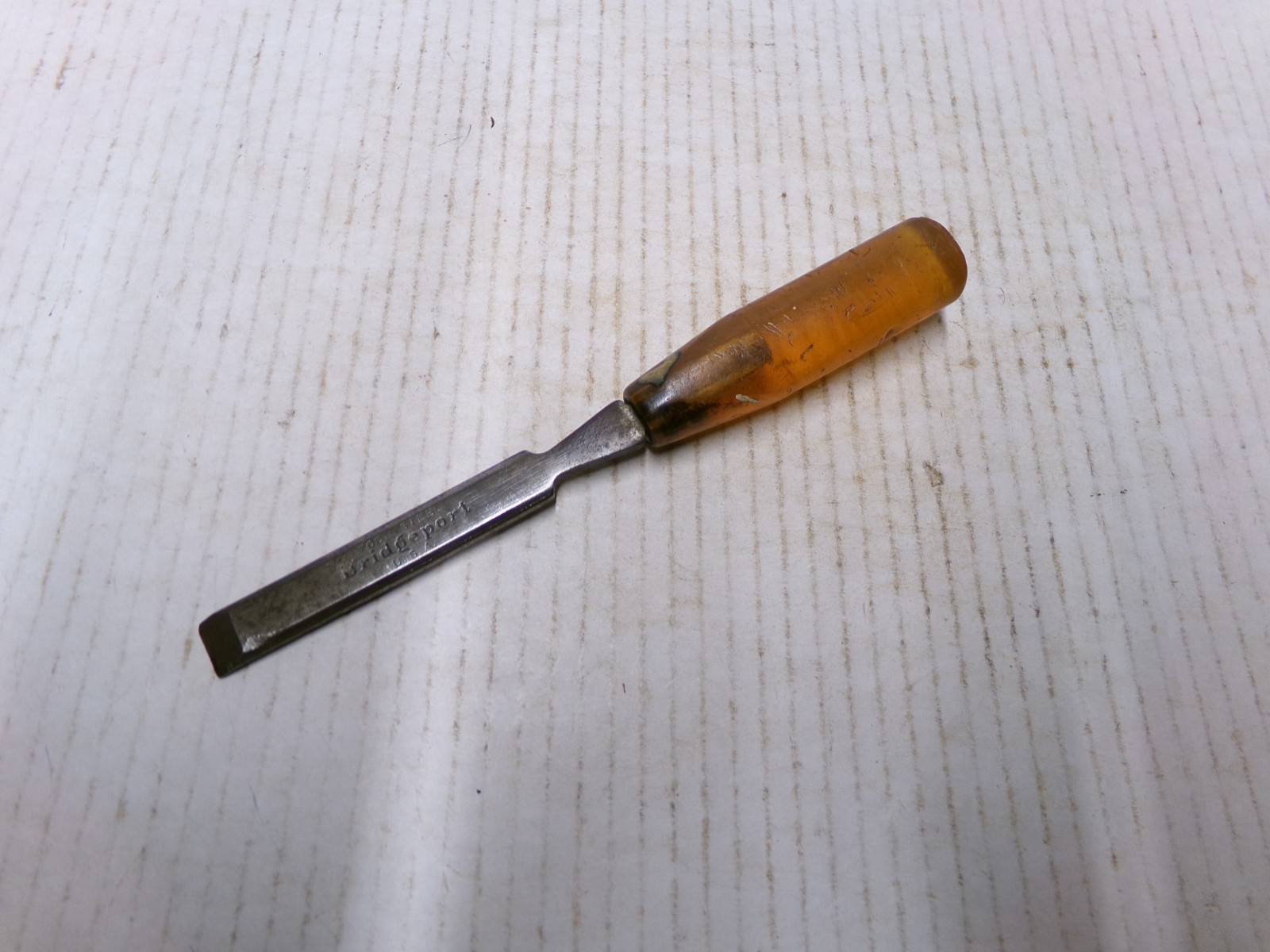 Bridgeport 1/2" Wood Chisel Made In USA Vintage Tool
