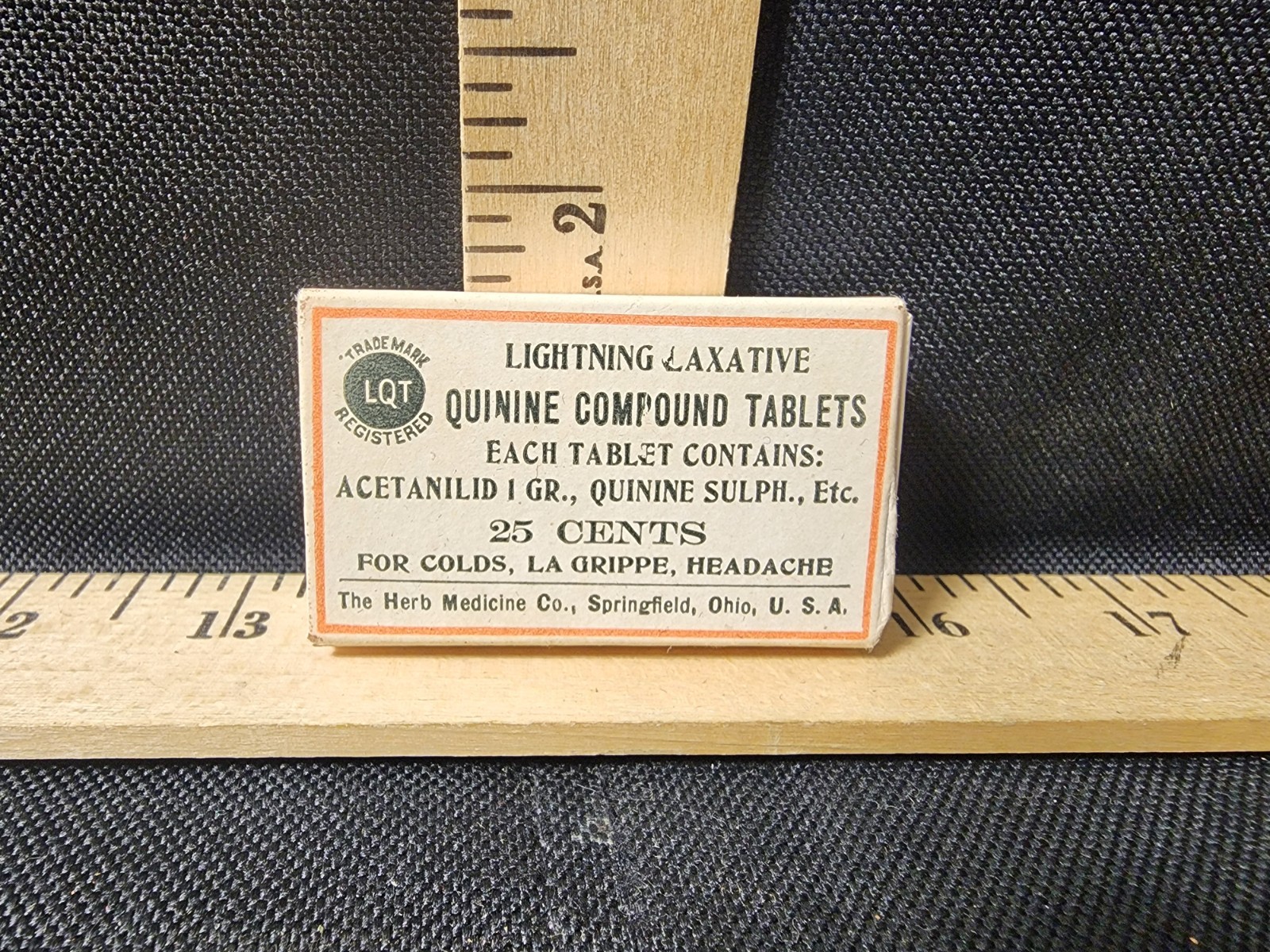 Vintage Advertising Box Lightning Laxative Empty Great Shape General Store