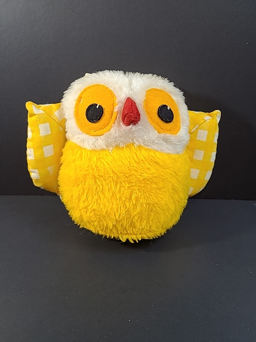 Vintage 1970s Fisher Price Musical Owl Windup #415 Working Paisley Fabric 