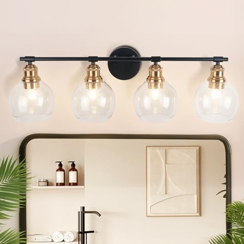 Modern Wall Light Fixtures, 4-Lights Vanity Lights, 4 Light Seeded vanity light