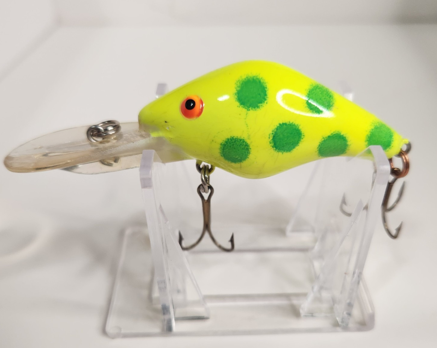Mann's Razorback Deep Pig Vintage Fishing Lure Crankbait - Chartruese, Green