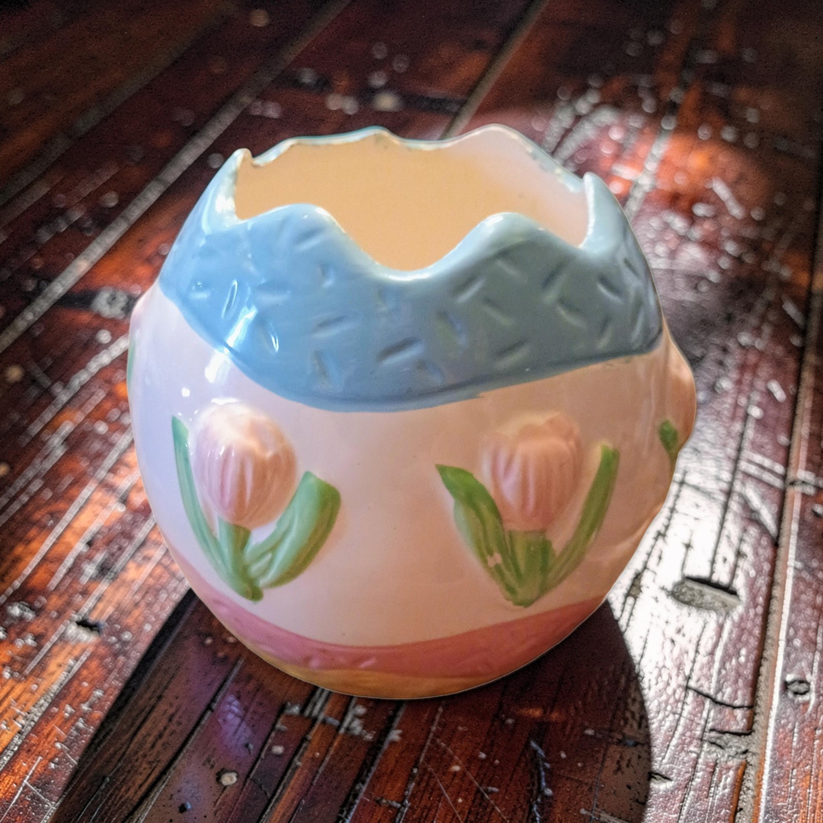 Vintage Loomco 1994 Easter Egg Candy Dish Colorful