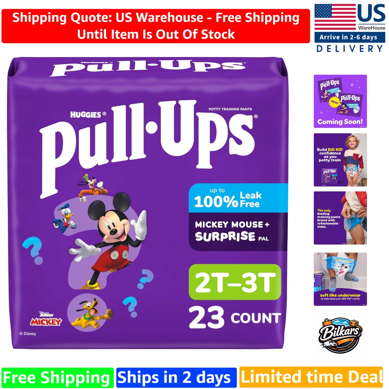 Boys' Potty Training Pants - 23 Count, Size 2T-3T, Disney Designs for Comfort