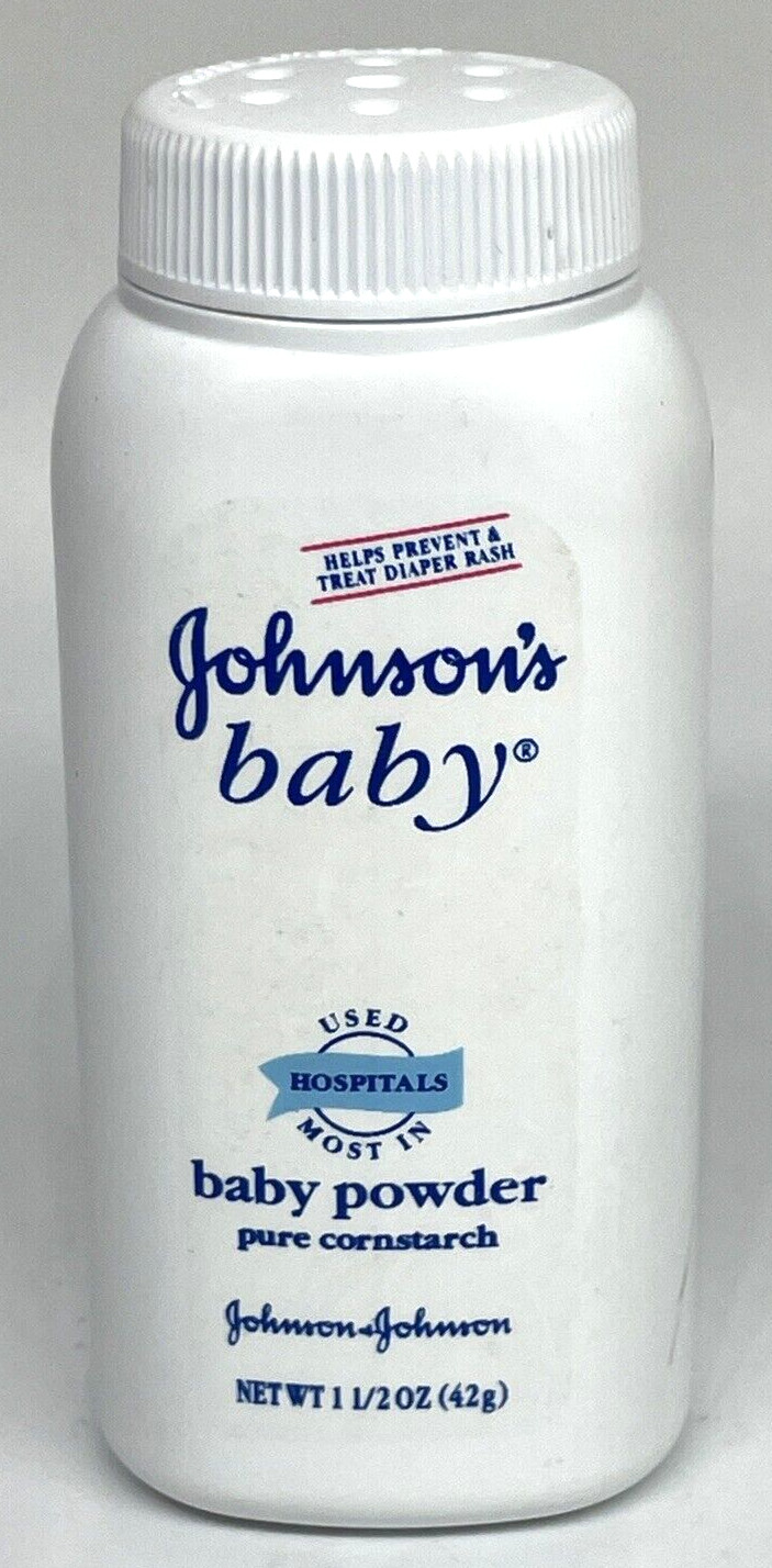 Vintage 1994 Johnsons Baby Powder Cornstarch 1.5oz Travel Size Movie Prop FULL