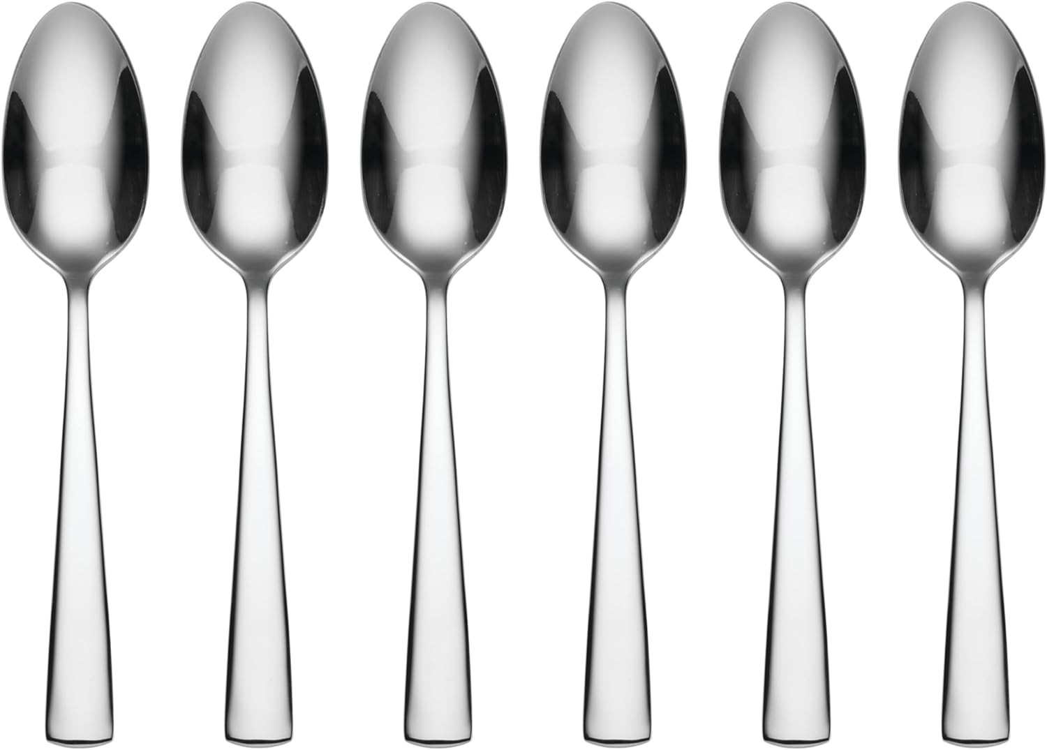 Oneida Nocha Everyday Flatware Teaspoons, Set of 6 18/0 Stainless Steel, Silverw