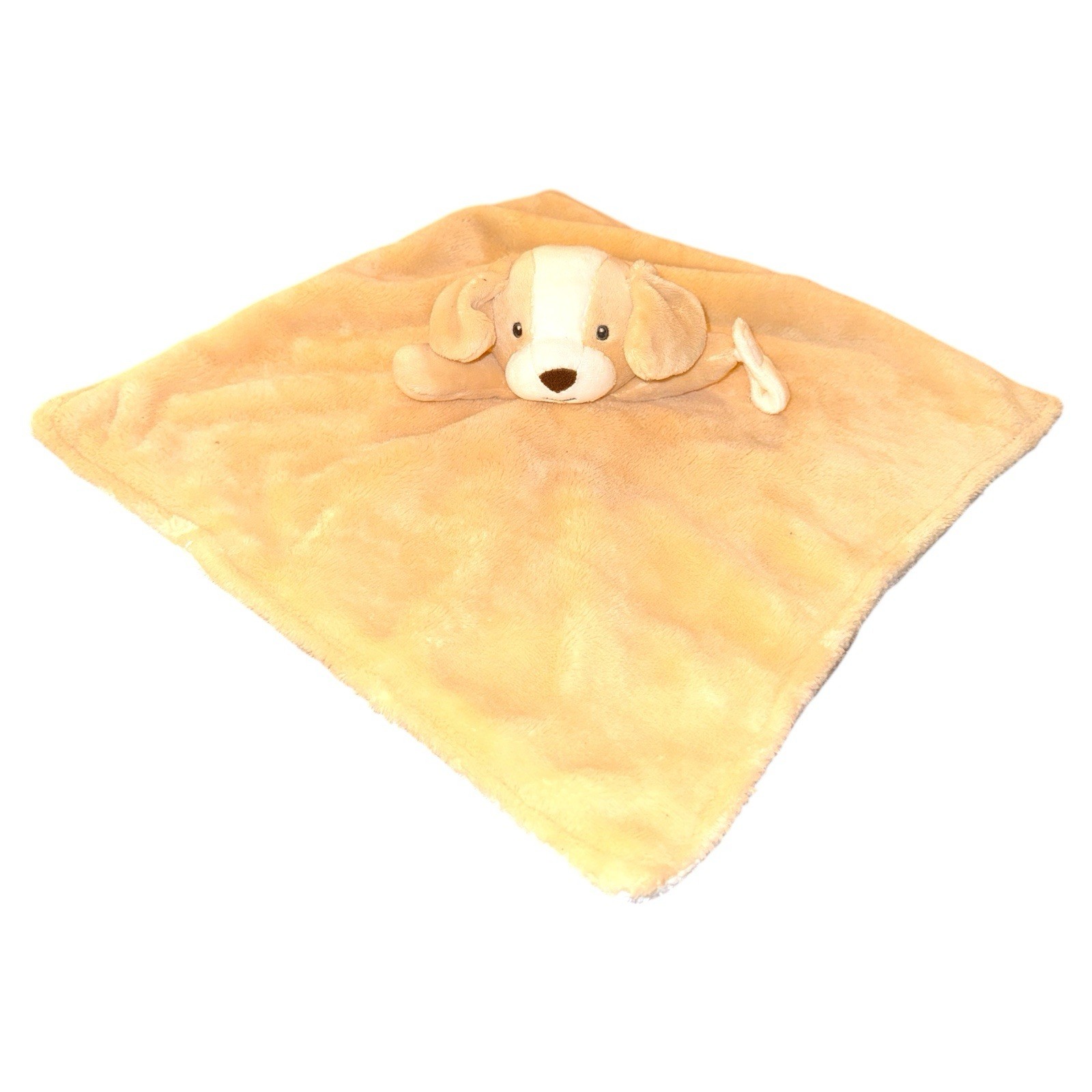 Carters Tan Puppy Dog Security Blanket Lovey  Pacifier Holder Loop 2018 Carter’s