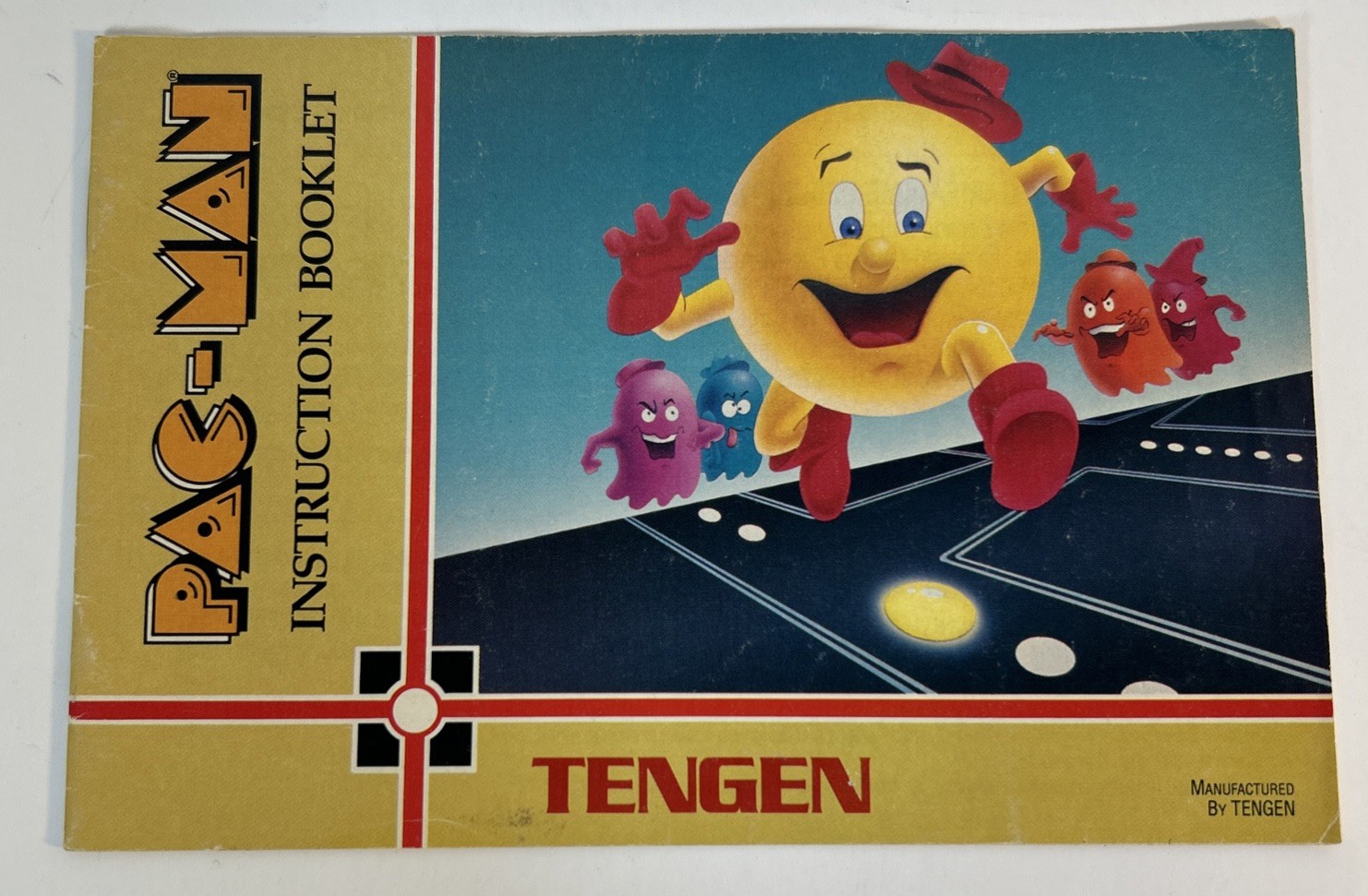 Pac-Man NES Tengen Instruction Manual Only Nintendo Vintage