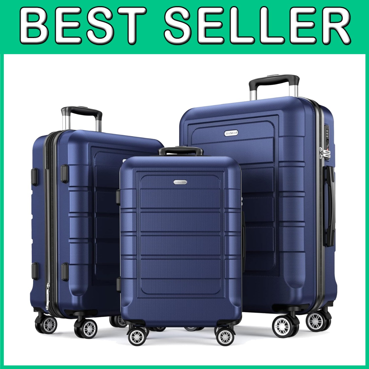 Durable Hardshell Suitcase Set with Spinner Wheels
