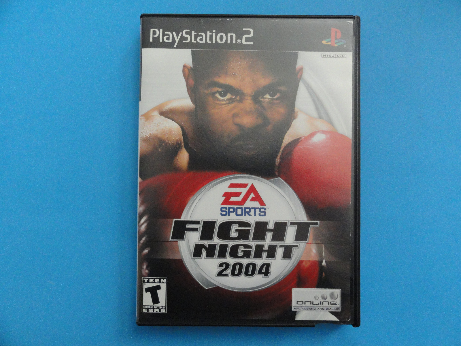 PS2 EA SPORTS FIGHT NIGHT 2004 ORIGINAL COVER ART AND BLOCKBUSTER VIDEO CASE