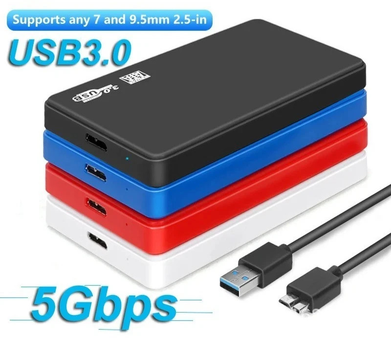 USB 3.0 2TB SATA SSD External Hard Drive Portable Desktop Mobile Hard Disk Case