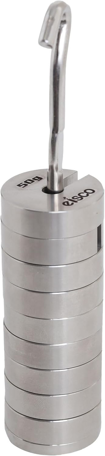 Slotted Mass Set with Hanger - Stainless Steel - 9 Weights Totaling 500G