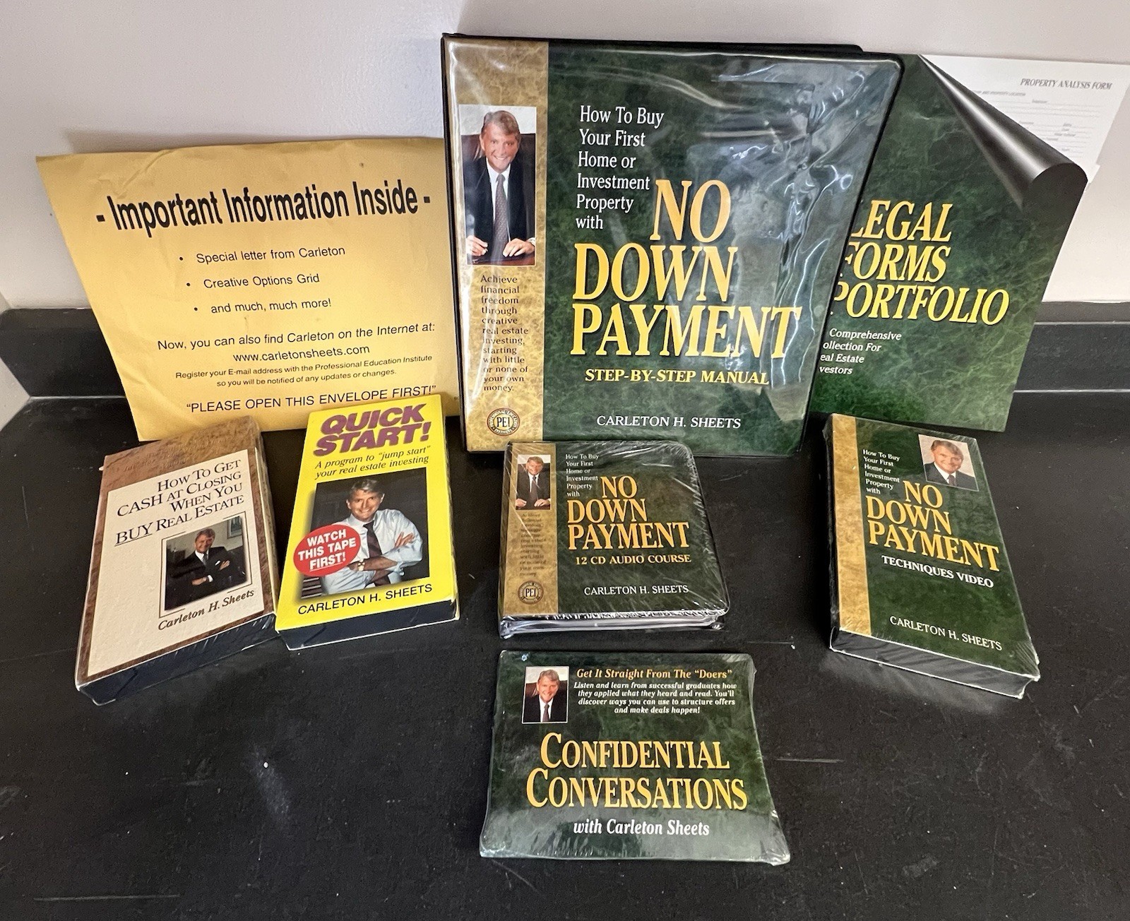 Carleton Sheets No Down Payment Real Estate System - Manual, Cassettes, Videos