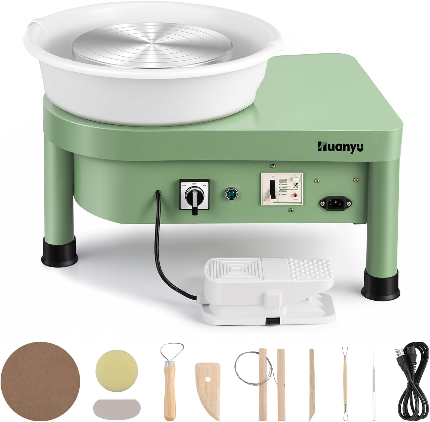 Pottery Wheel Machine 25 Cm/10" with Foot Pedal, Electric Ceramic Forming Machin