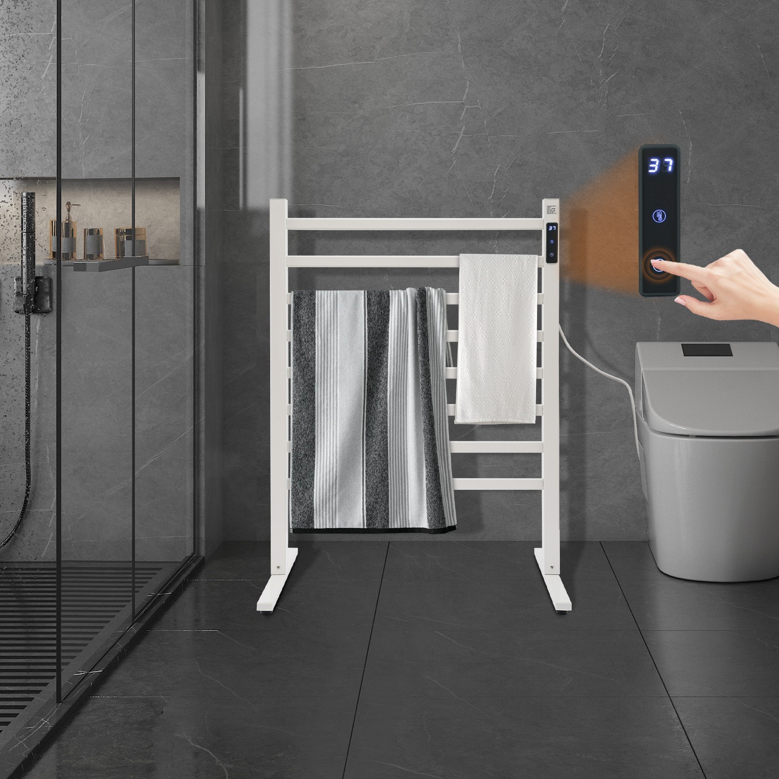 Electric Heated Towel Rack Towel Warmer Rack Towel Warmer Holder Floorstanding