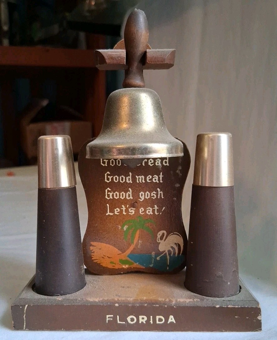 Vintage Florida souvenir With Dinner Bell Good Bread Good Meat Good Gosh Let Eat