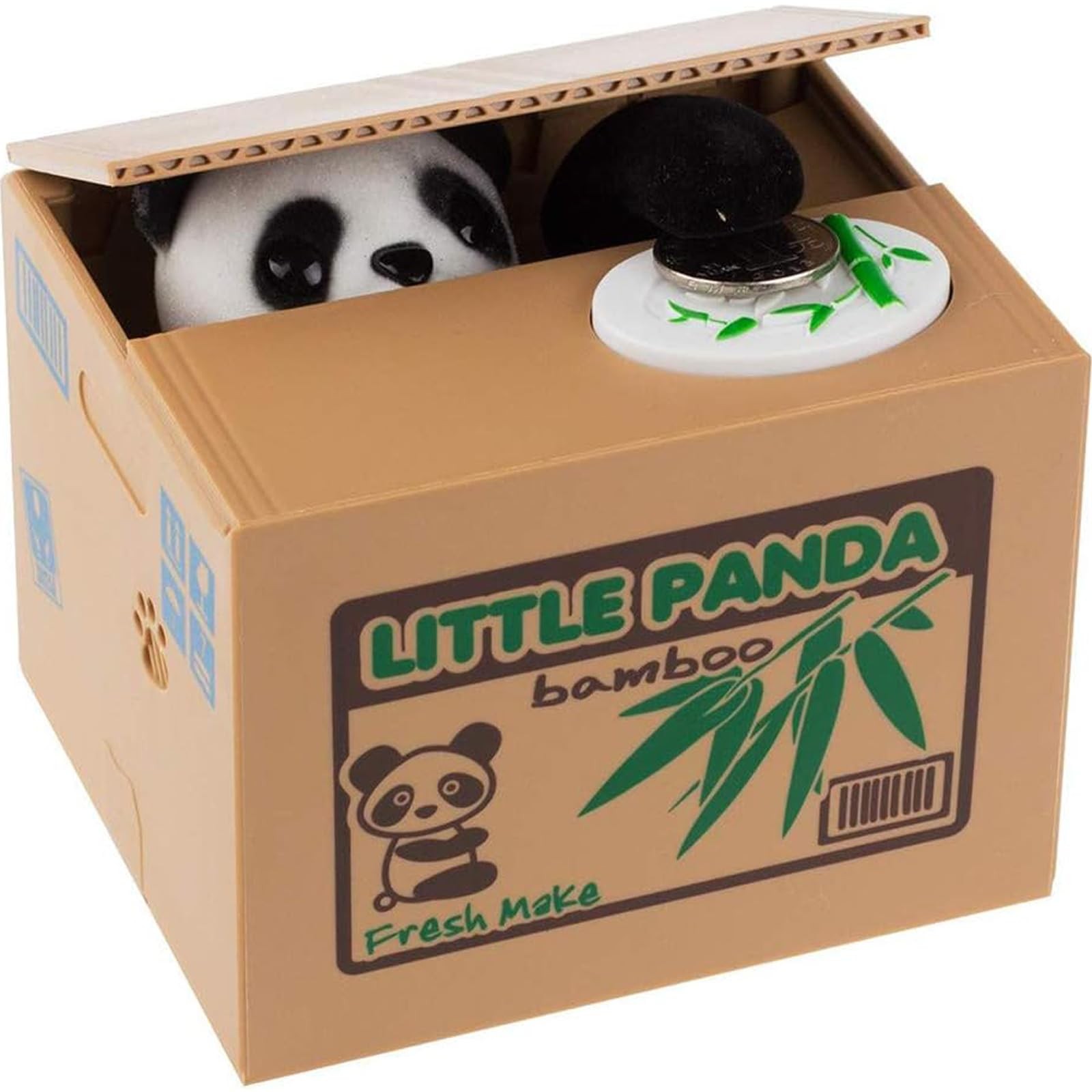 Piggy Bank, ATM Coin Cash Money Counter Saving Can, Stealing Cute Panda Elect...