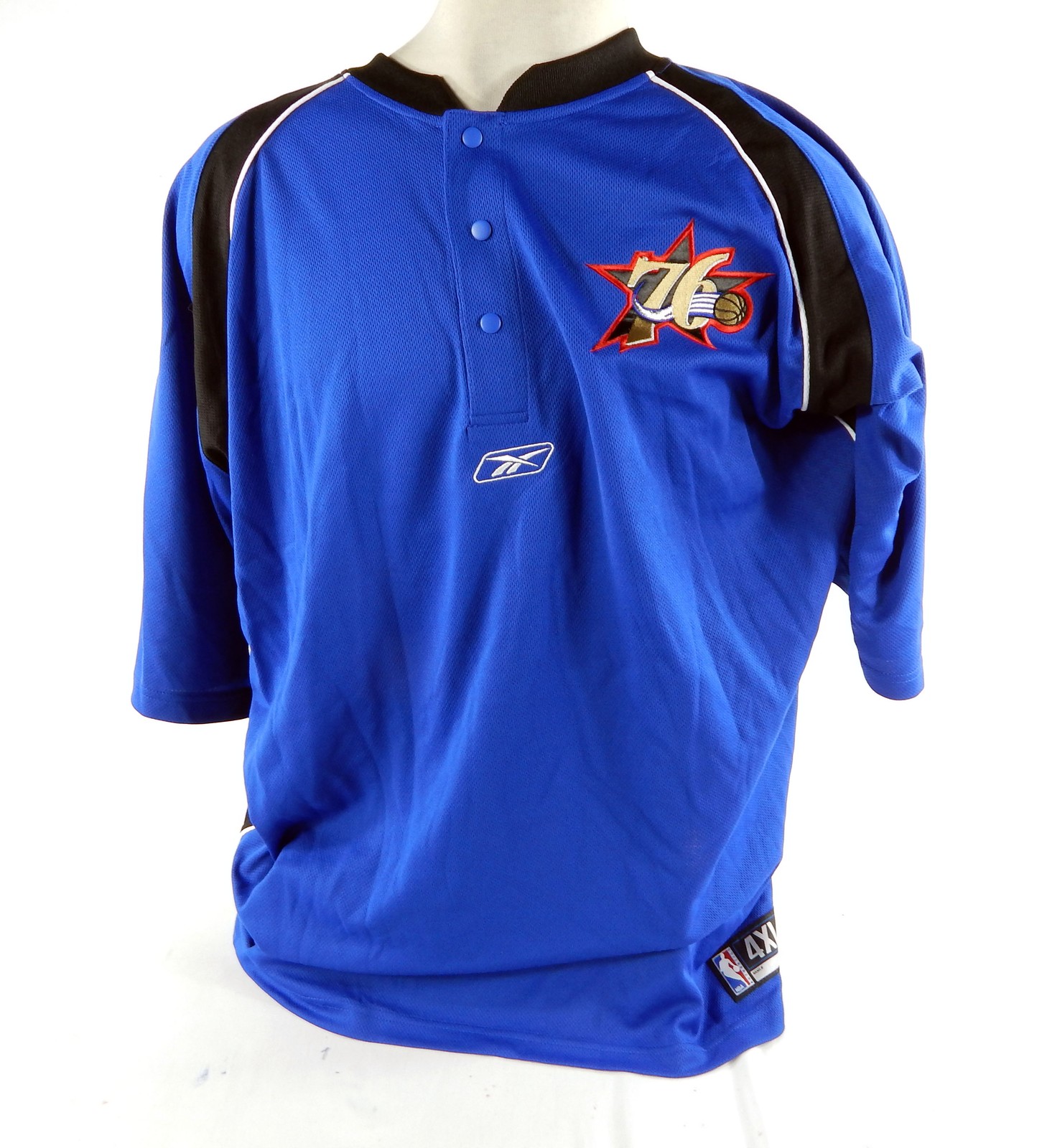 2000s Philadelphia 76ers Game Issued Blue Shooting Shirt 4XL DP70234