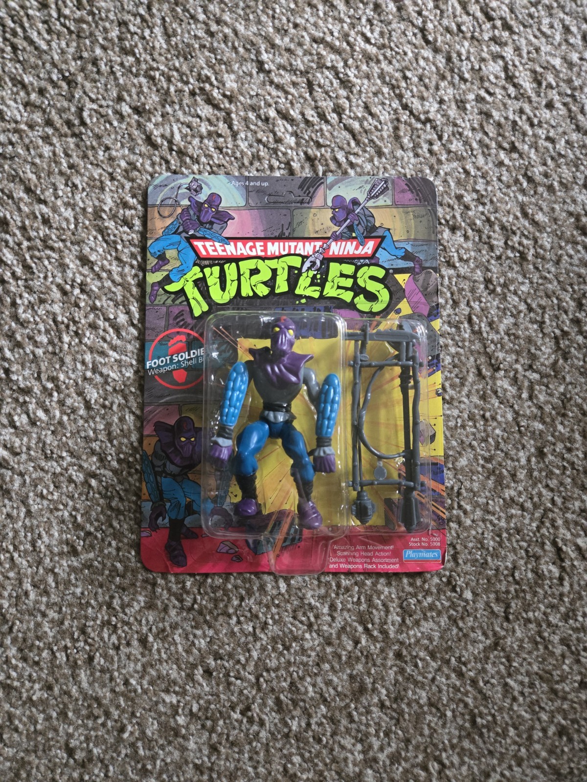 Vintage 1988 TMNT Foot Soldier UNPUNCHED SEALED Teenage Mutant Ninja Turtles 