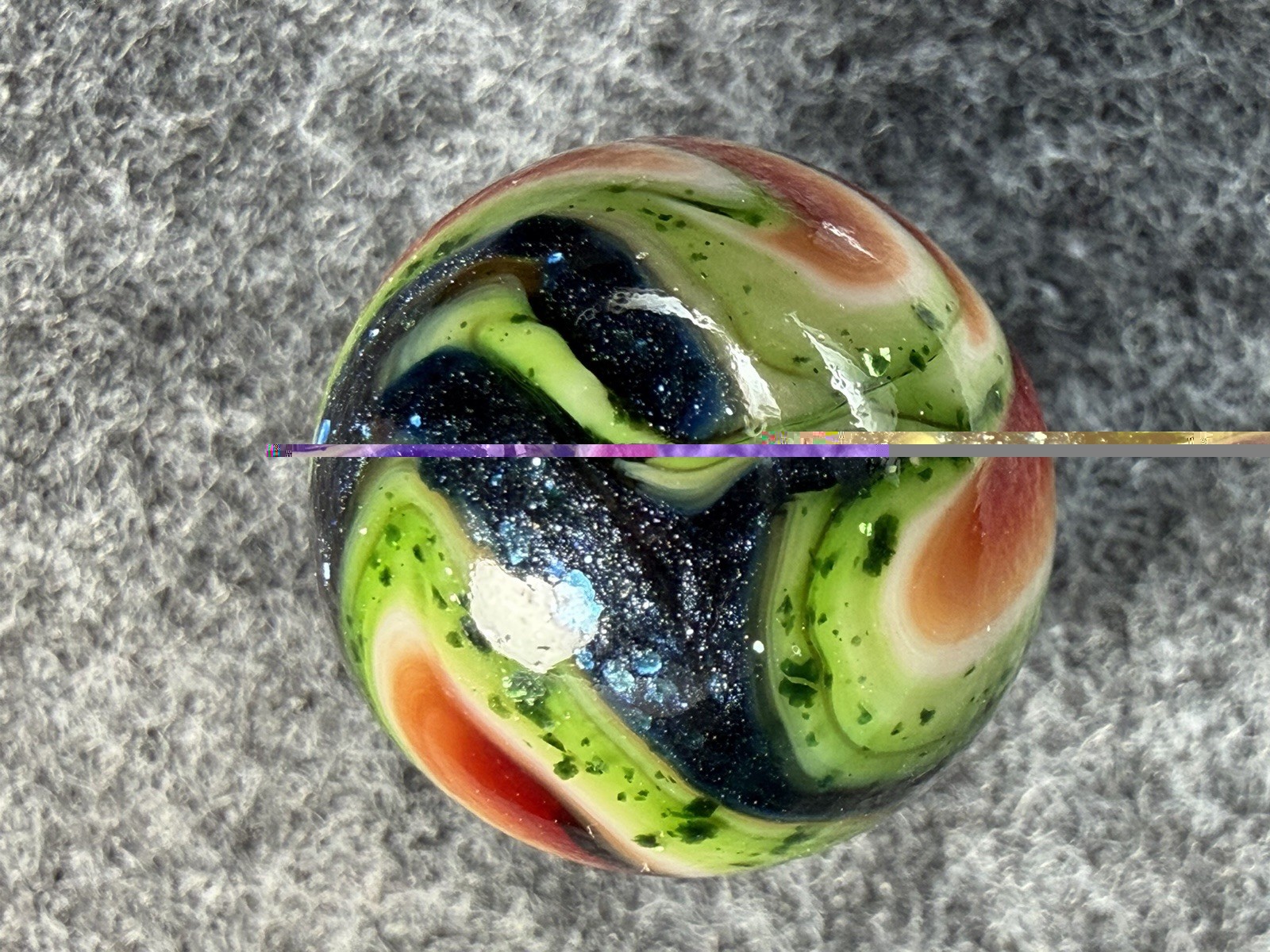 JABO March Madness Loaded Heavy Blue/ Green Aventurine Swirl. .715