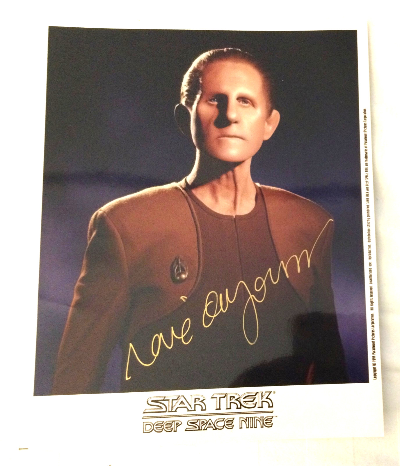 STAR TREK SIGNED PHOTO DS9 Renee Auberjonois - Odo Autograph #2  COA