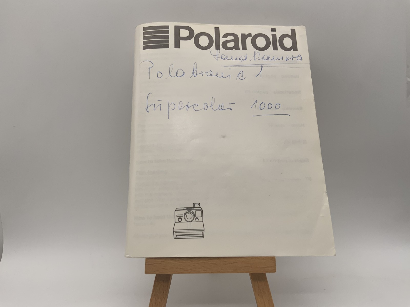 Polaroid Land Camera Precolor 1000 Manual German
