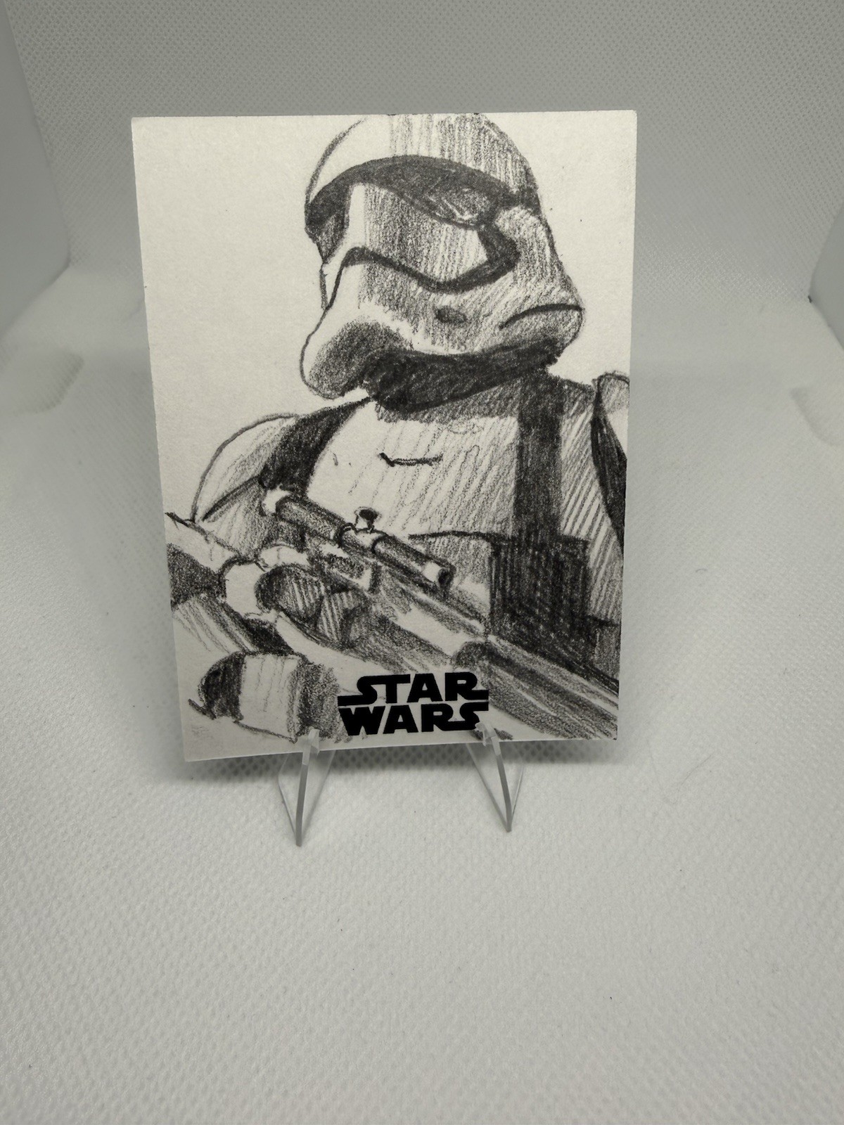 Star Wars Topps Sketch Card Stormtrooper by Bryan David Snuffer Original