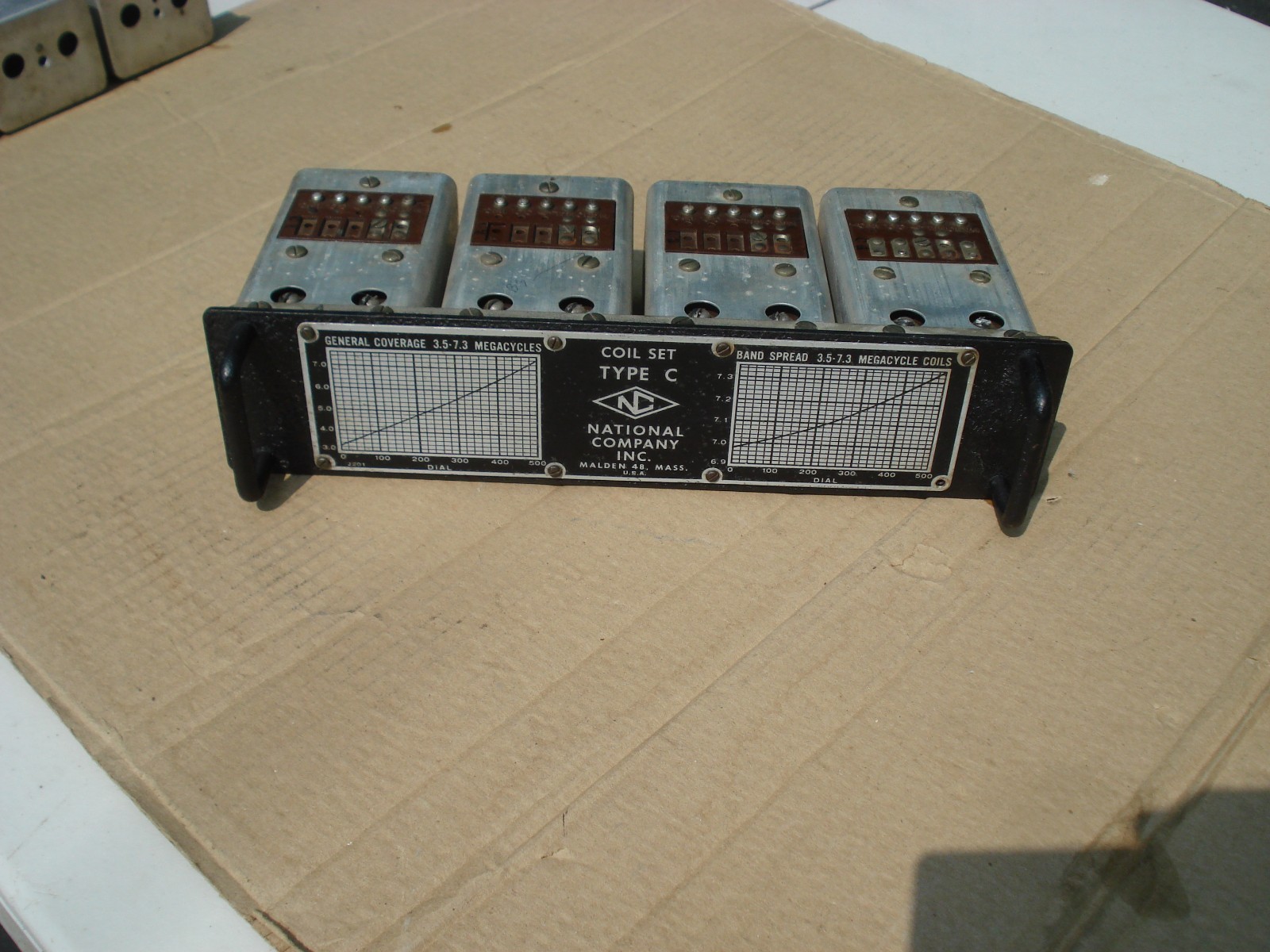 National HRO Receiver Plug-In Tuning Coil    Type C     3.5-7.3 mc   untested