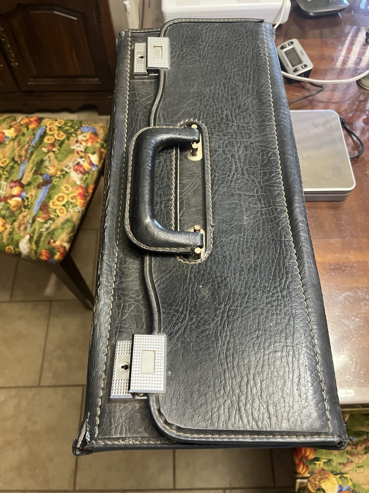 Vintage Black Carry Case - Tool Or Storage Bag- No Key