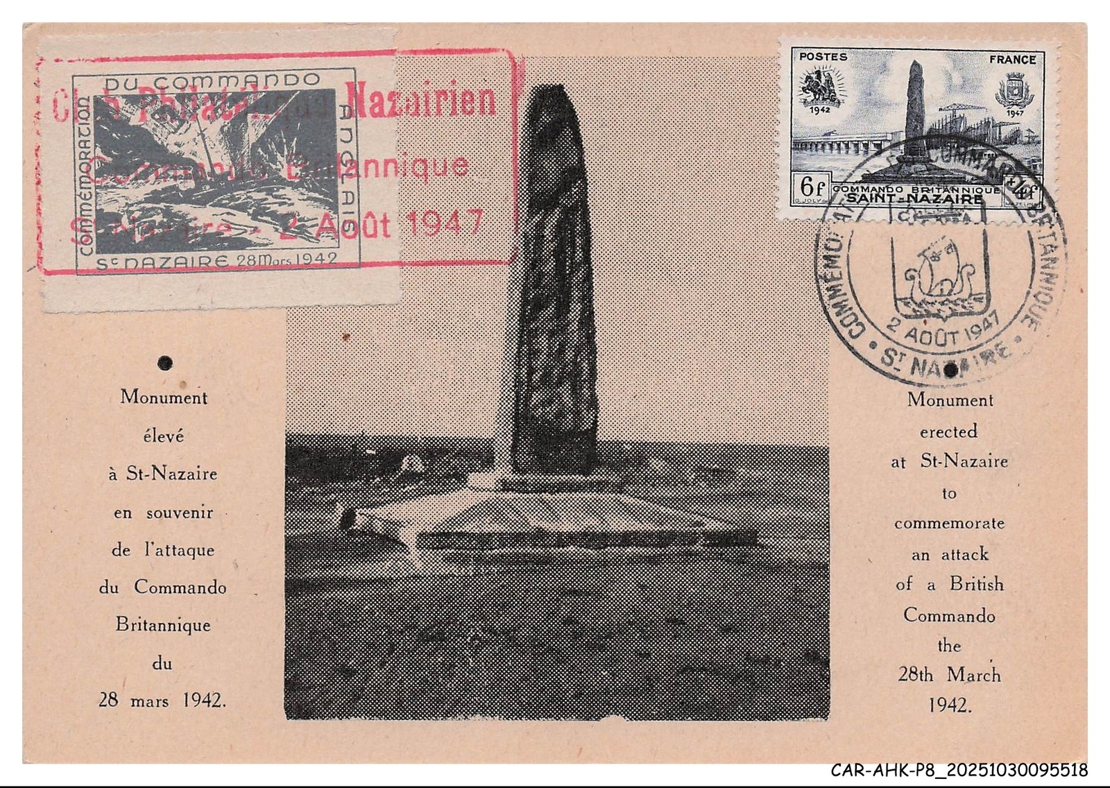 CAR-AHKP8-0425-CARTES-MAXIMUM - Saint-Nazaire - Monument a Gory - Military