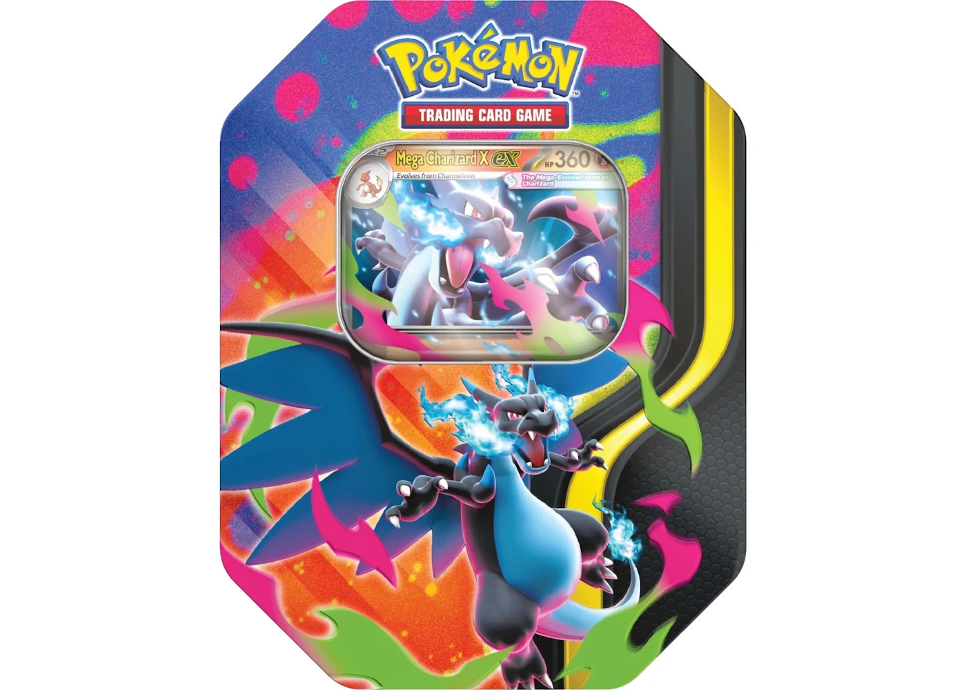 Size OS - 2026 Pokémon Mega Charizard X ex Tin Wax Set 2026-TQSM6TOQ 