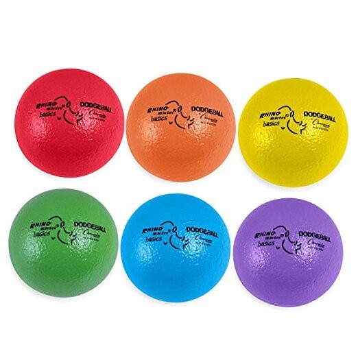  Rhino Skin Dodgeball Set – 6 Soft Foam Dodgeballs with Tear 6" Set of 6