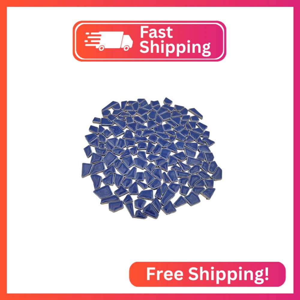 200g Ceramic Mosaic Tiles for Crafts,Irregular Stained Ceramic 0.2"x0.8" Porcela