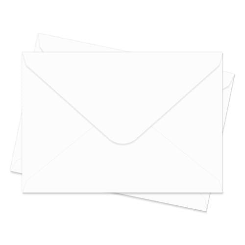 A7 Envelopes 100 Pack Envelopes 5x7 V-shaped Flap, Suitable for 5x7 200 White