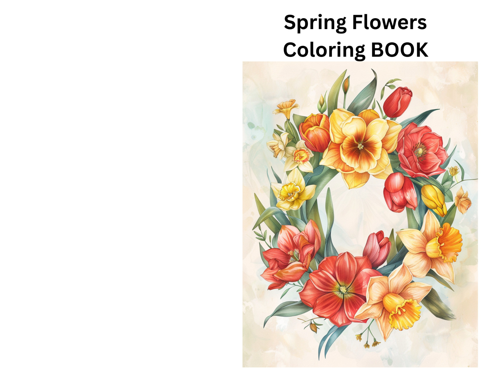 Spring Flowers coloring book