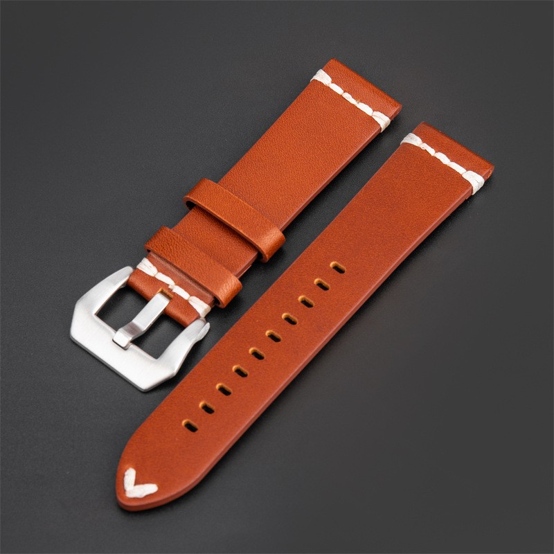 Genuine Leather Vintage Watch Strap Skin Friendly Comfortable Feeling Elegant