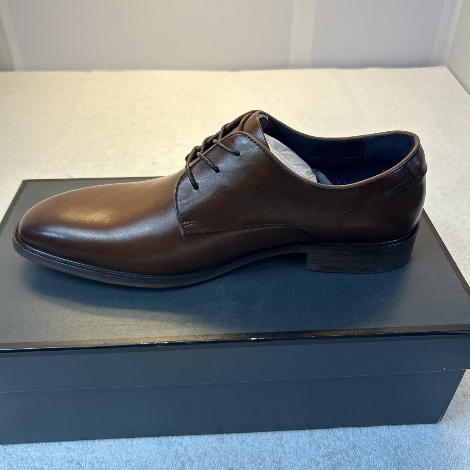 Steve Madden Men Dress Shoe Leland Tan Leather SZ 11 New in Box