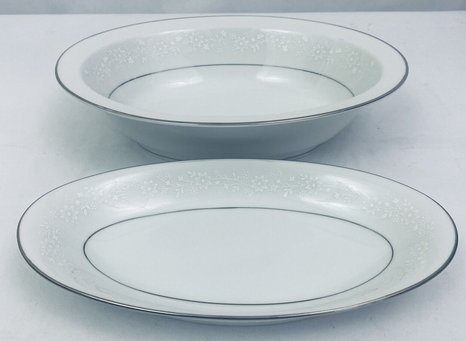 Noritake Buckingham 6438 ~ 10" Oval Vegetable & 9" Relish Bowl ~ Excellent!