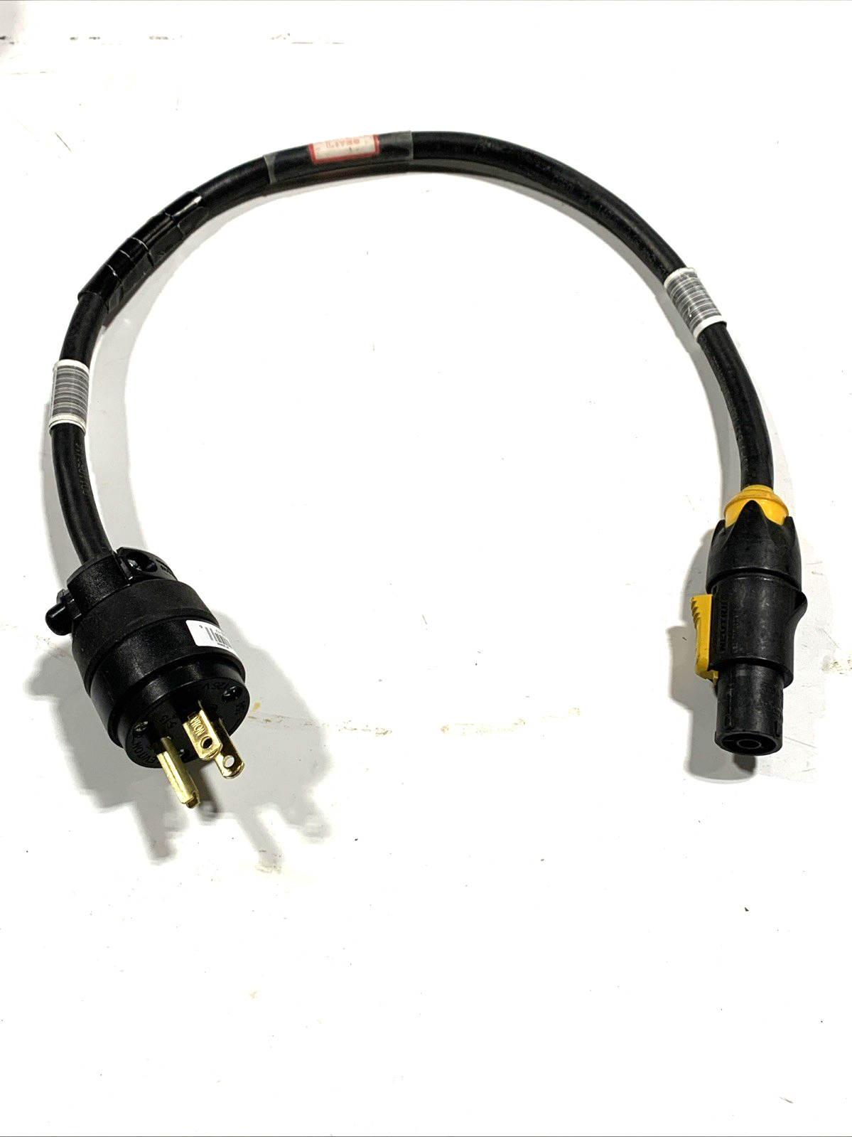 Adapter 2 ft Edison Plug To PowerCON True1 Female 14AWG  300V Neutrik