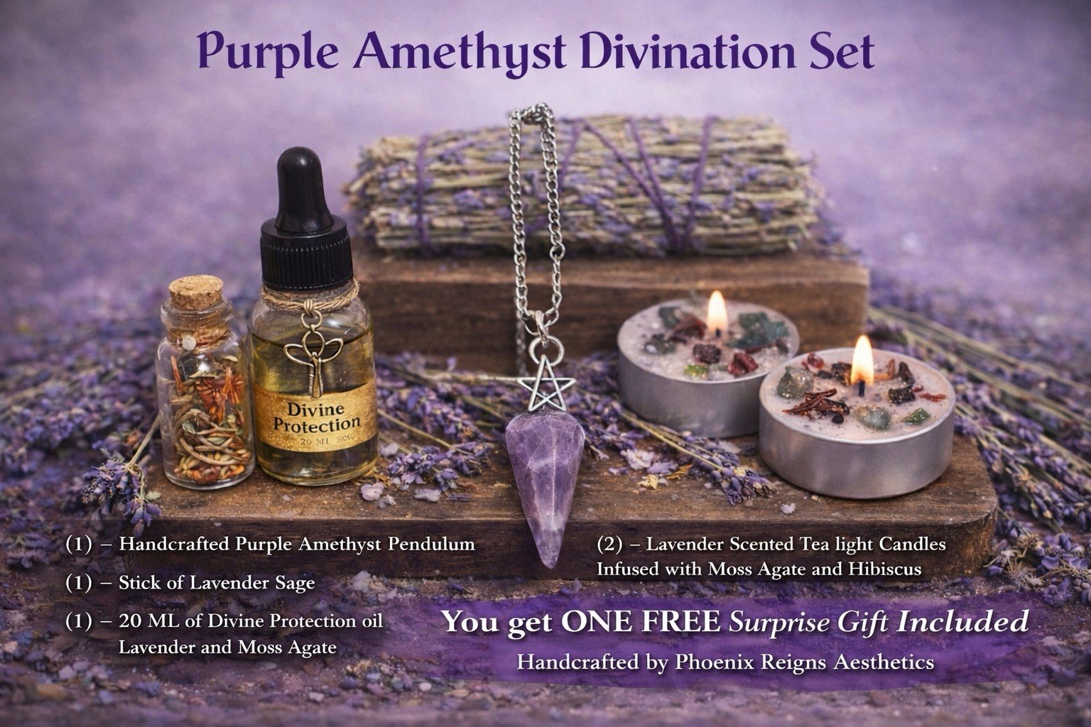Purple Amethyst Divination Set 
