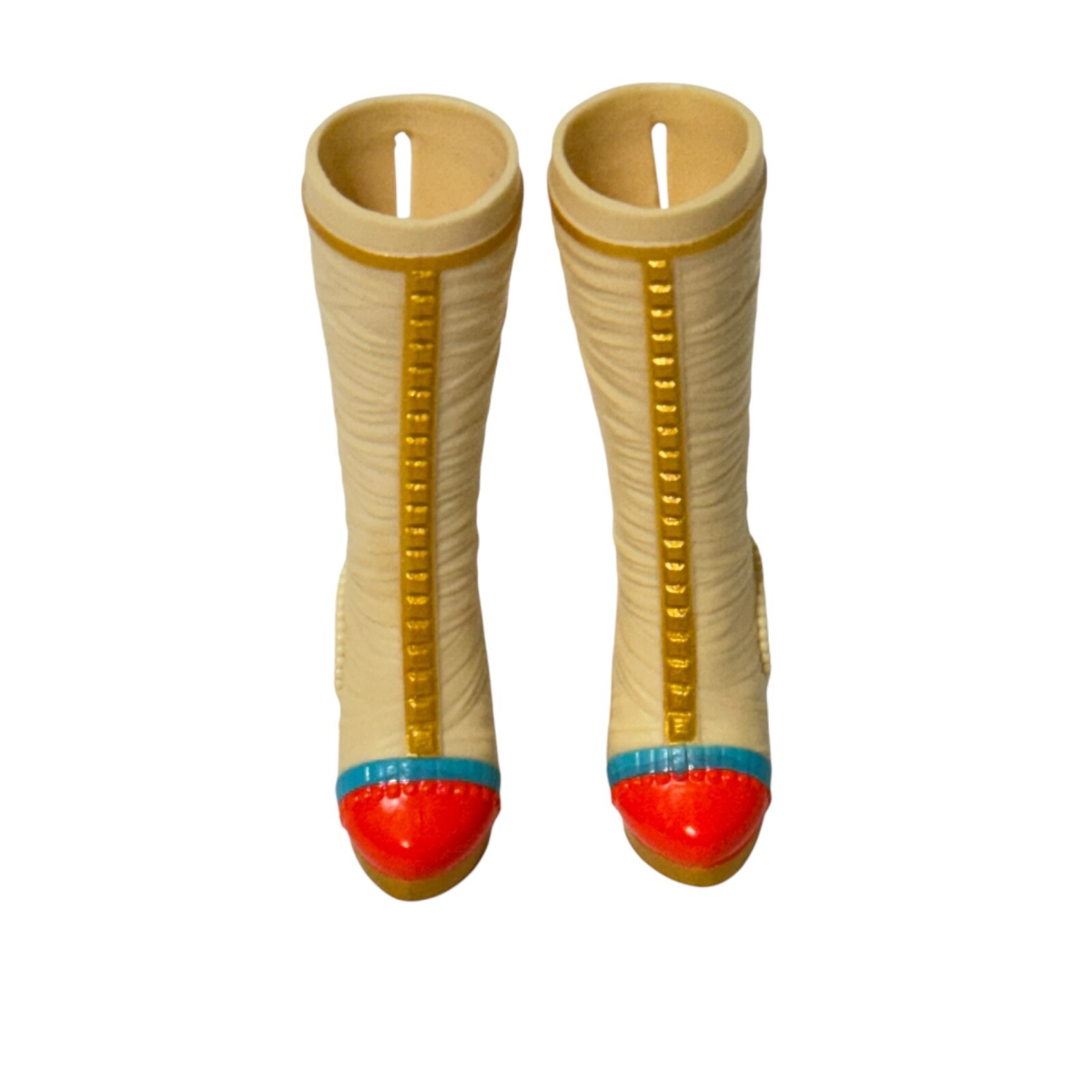 Monster High Cleo de Nile G3 Skulltimate Secrets Boots Shoes Tan Cap Toe Heels