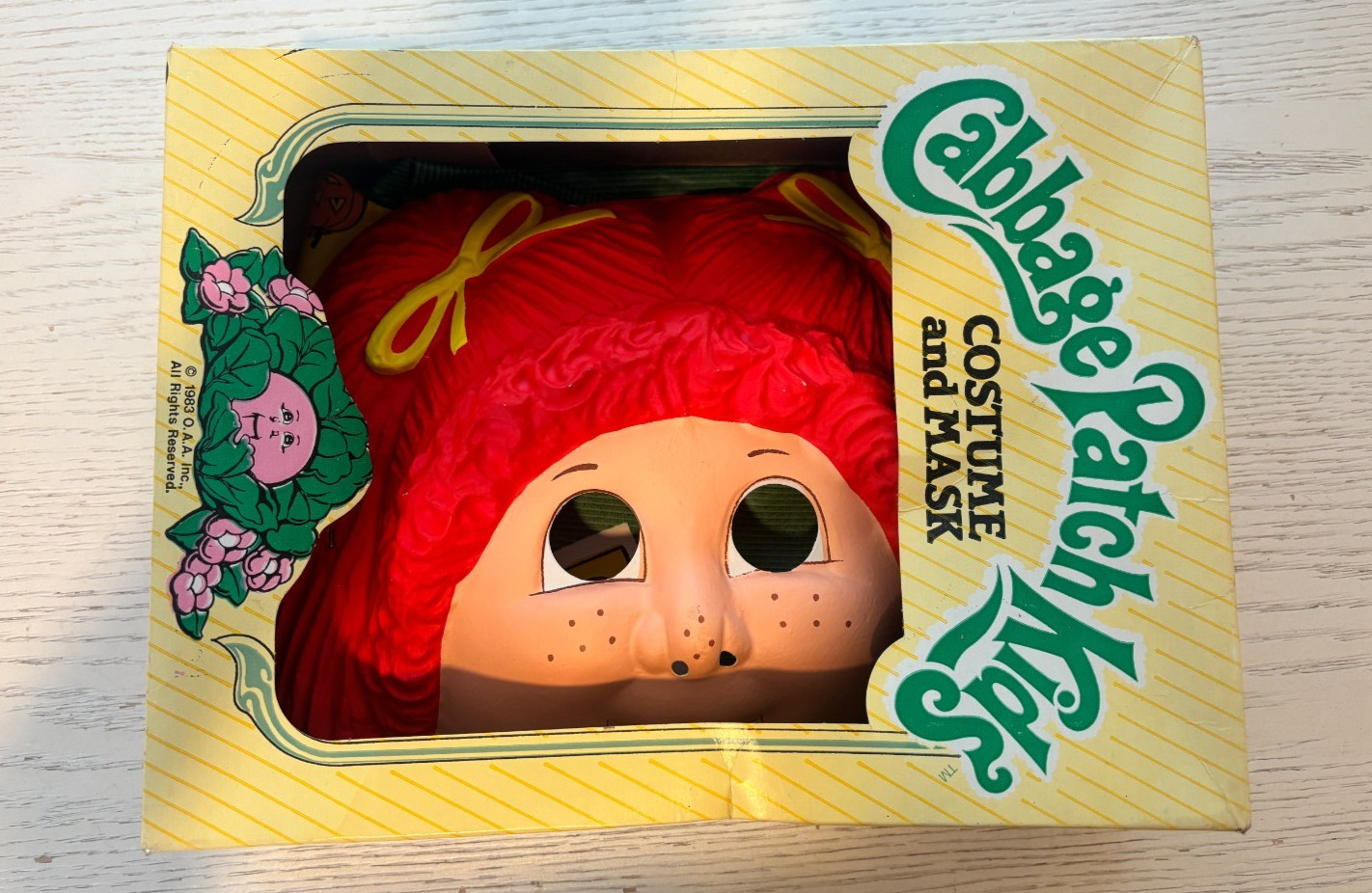 Cabbage Patch Costume And Mask. In Box. 1983. Vintage.  Ben Cooper Tiny Tot 2-3