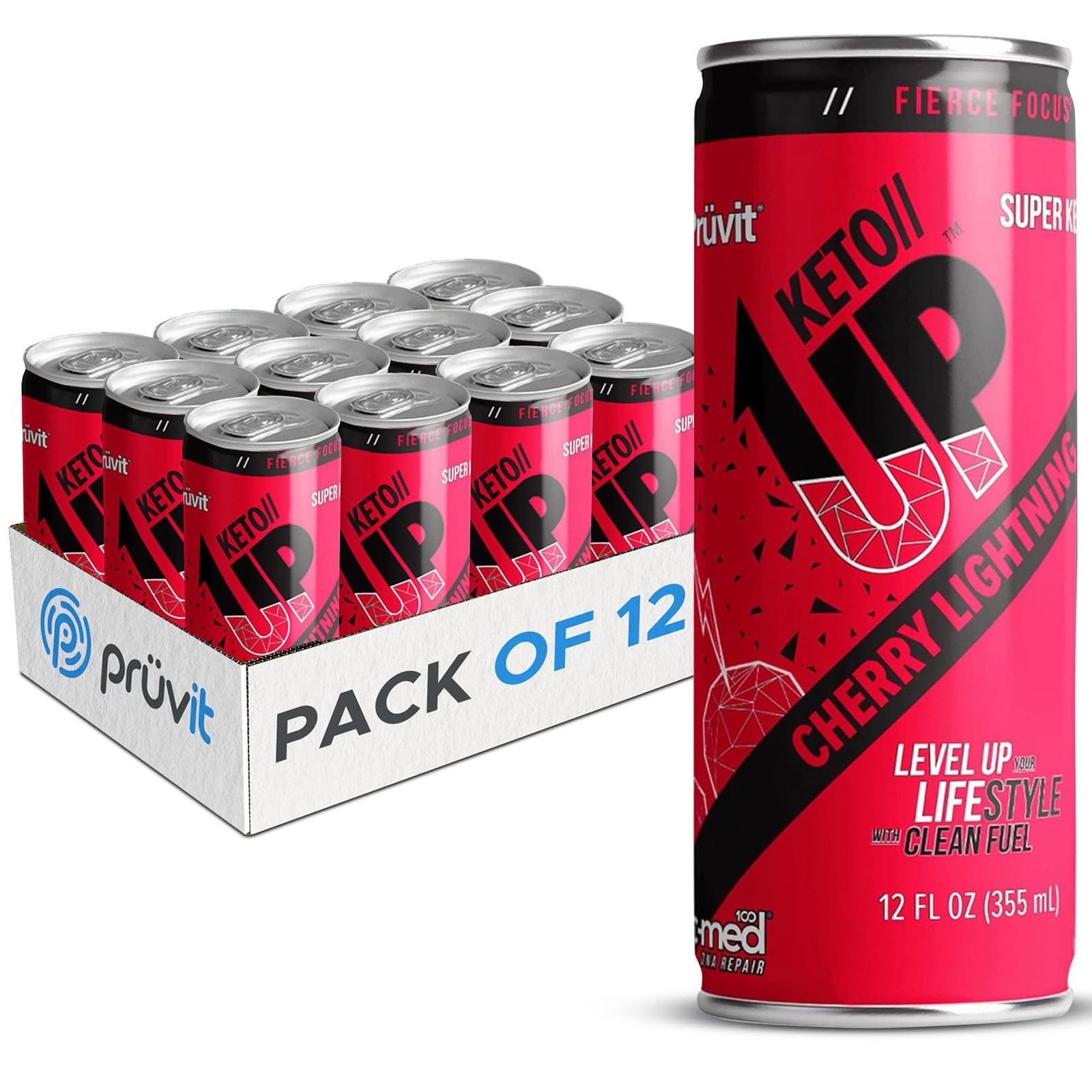 The Cherry Lightning Keto//Up® Drink – ReadytoDrink Ketones for Focus for Men...
