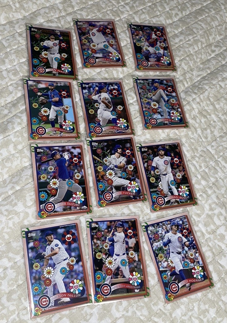 Topps Tokyo Series Exclusive - Takashi Murakami Chicago Cubs full 12 card lot  