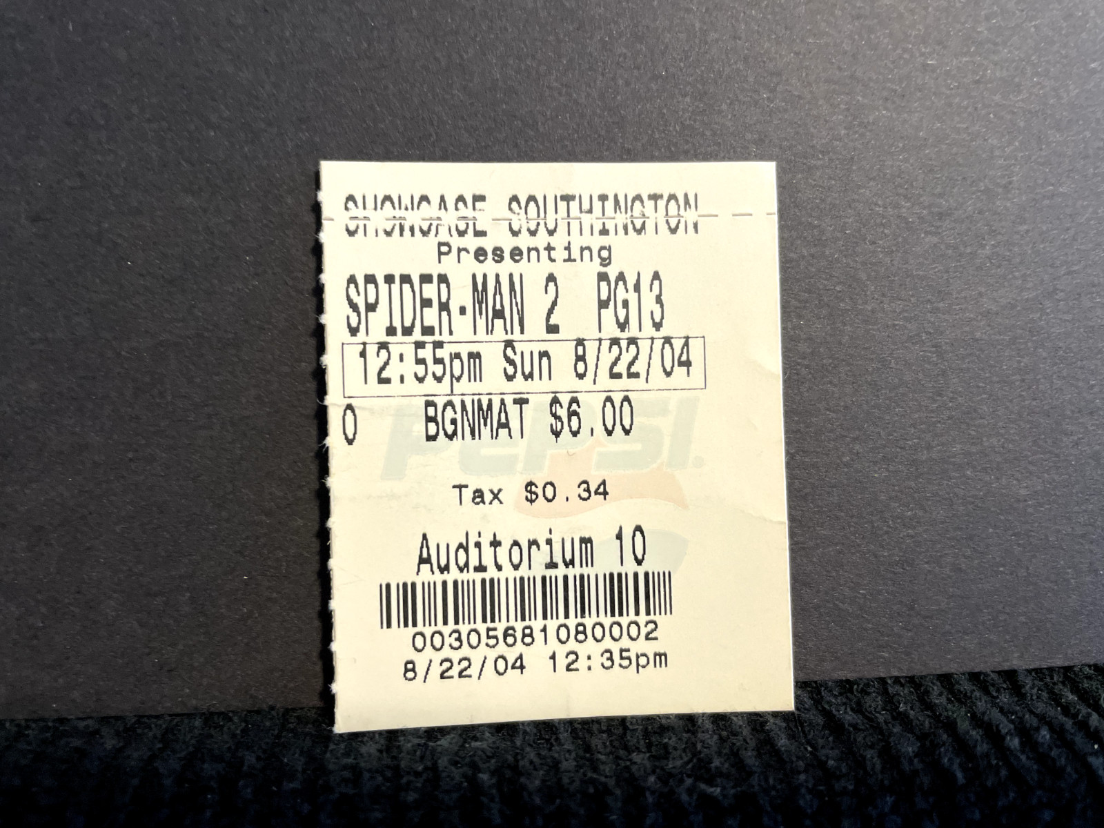 Vintage Movie Ticket Stub Spider Man 2