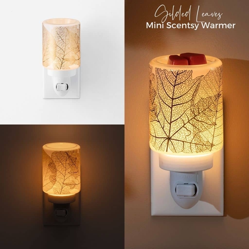 Scentsy Gilded Leaves Plug-In Warmer One Size White Gold NIB Sold Out