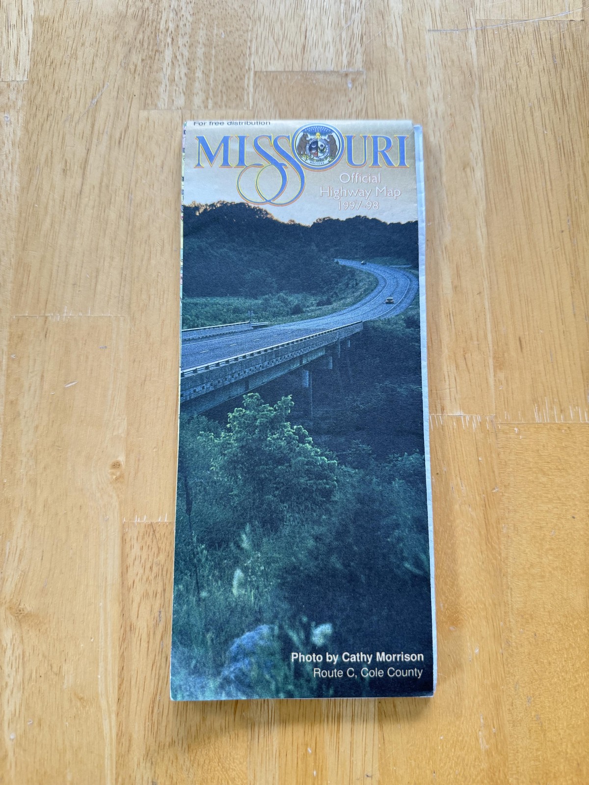 Vintage 1997-98 Missouri Official Highway Map Road Travel Guide Folded Brochure