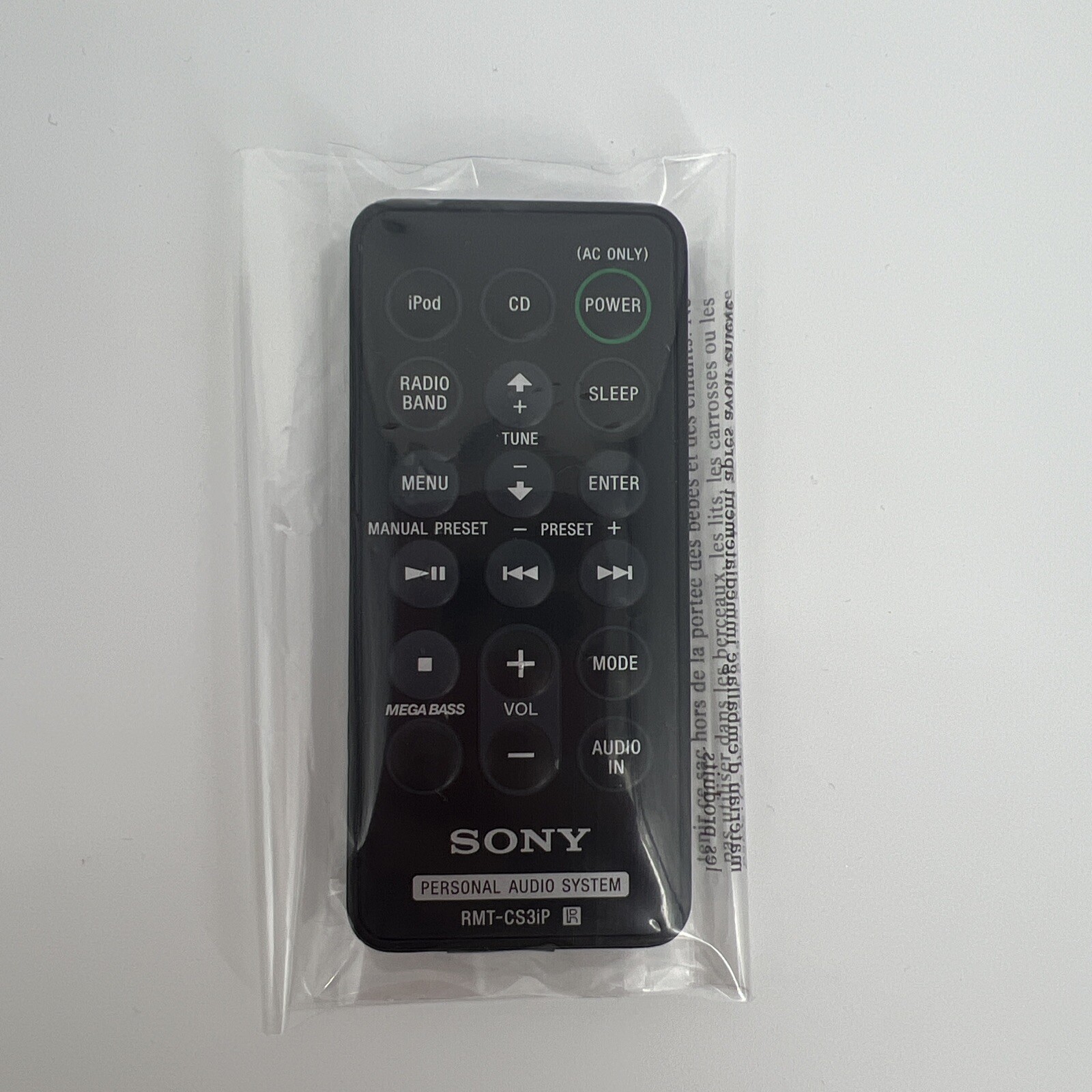 Original RMT-CX50iP  Sony Personal Audio System Remote Control RDP-X50iP No Test