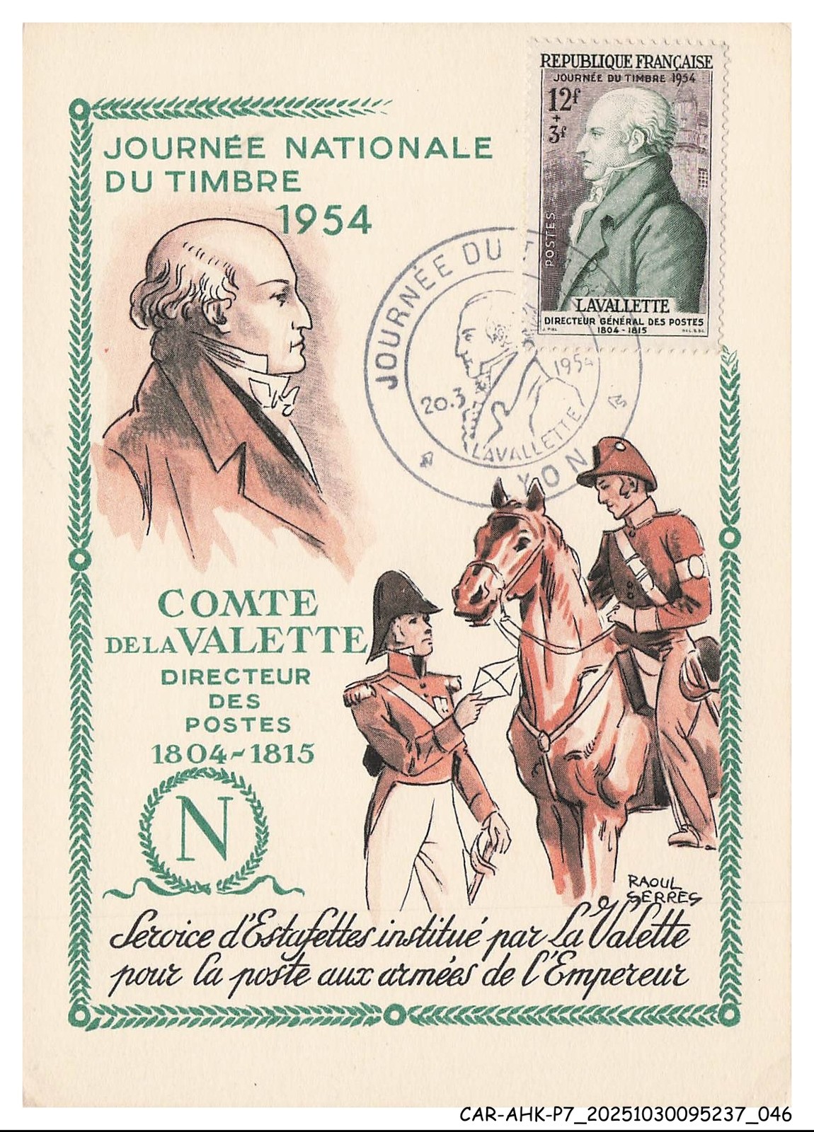 Car Ahkp7 0369 Maximum Cards - Lyon - National Stamp Day - Count Of